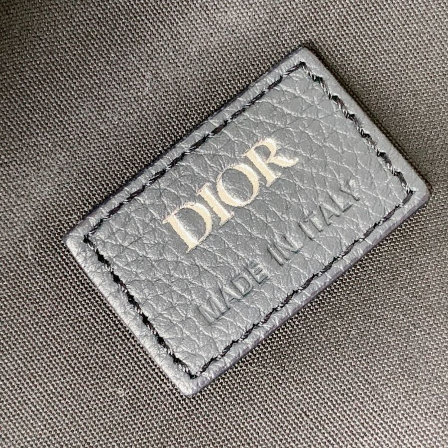 DIOR 藍色Oblique大款老花馬鞍包-7