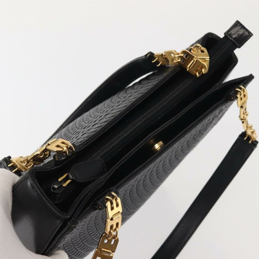 【日本直送】BALLY 肩背包 皮革 黑色 金色 正品 BA6042-5
