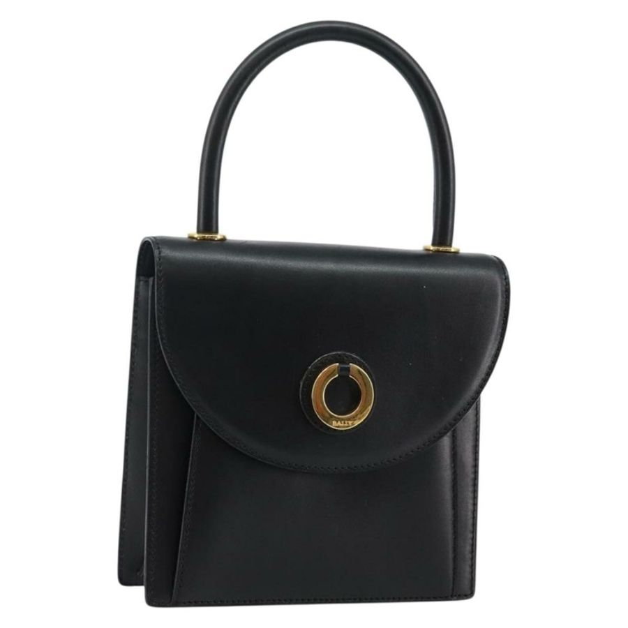 【日本直送】BALLY 手提包 皮革 黑色 金色 正品 BA5596-0