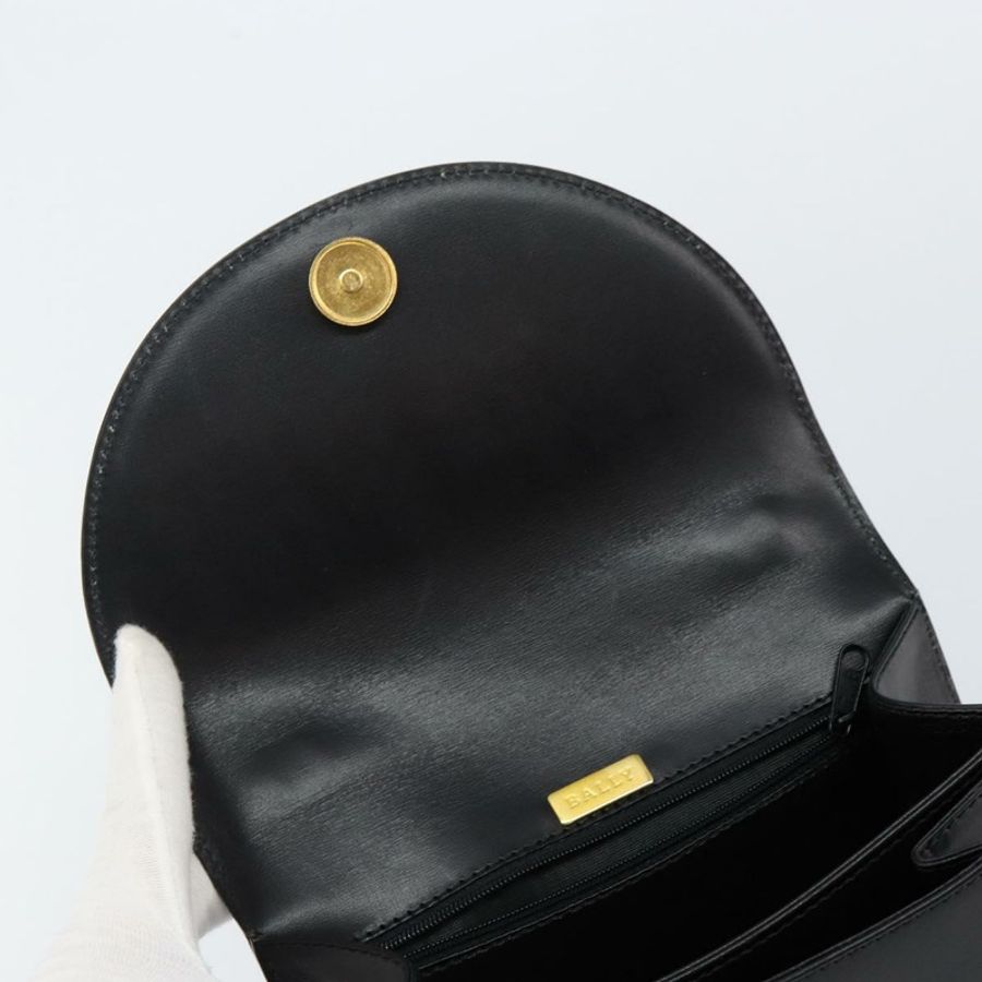 【日本直送】BALLY 手提包 皮革 黑色 金色 正品 BA5596-8