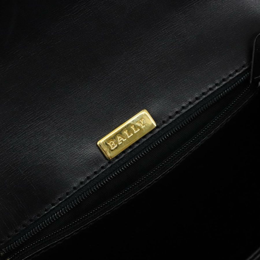 【日本直送】BALLY 手提包 皮革 黑色 金色 正品 BA5596-18