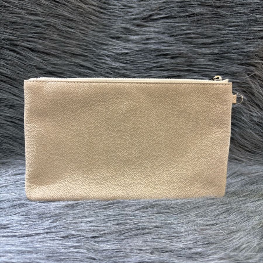 CHANEL TOTE 黑邊奶茶色荔枝皮 縫線菱格 購物包托特包子母包化妝包 BOOKTOTE-52