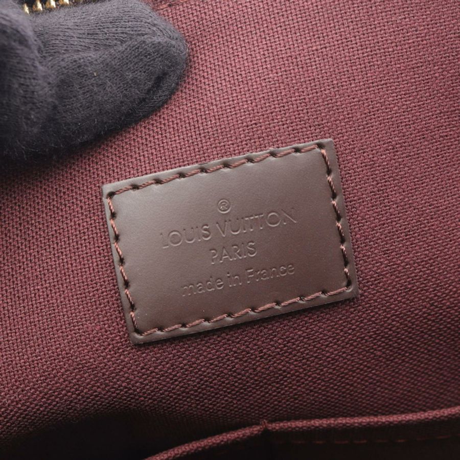 Louis Vuitton Iena MM 手提包,Damier 飾面塗層帆布和皮革,棕色,女款,N41013-3