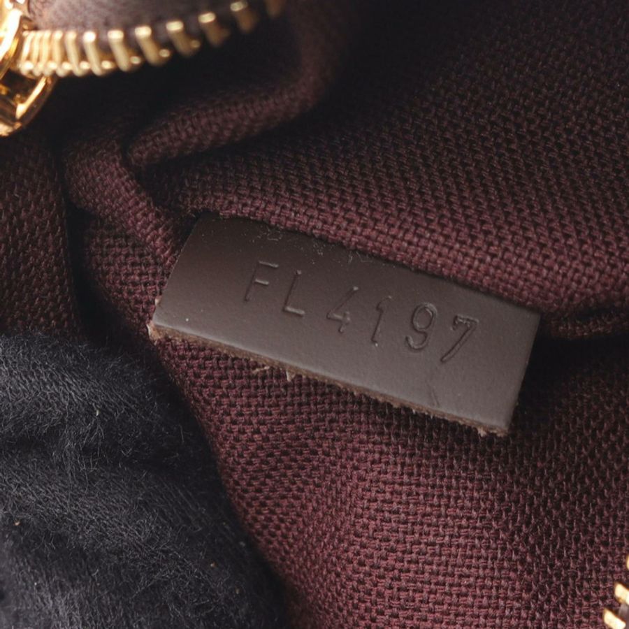 Louis Vuitton Iena MM 手提包,Damier 飾面塗層帆布和皮革,棕色,女款,N41013-4