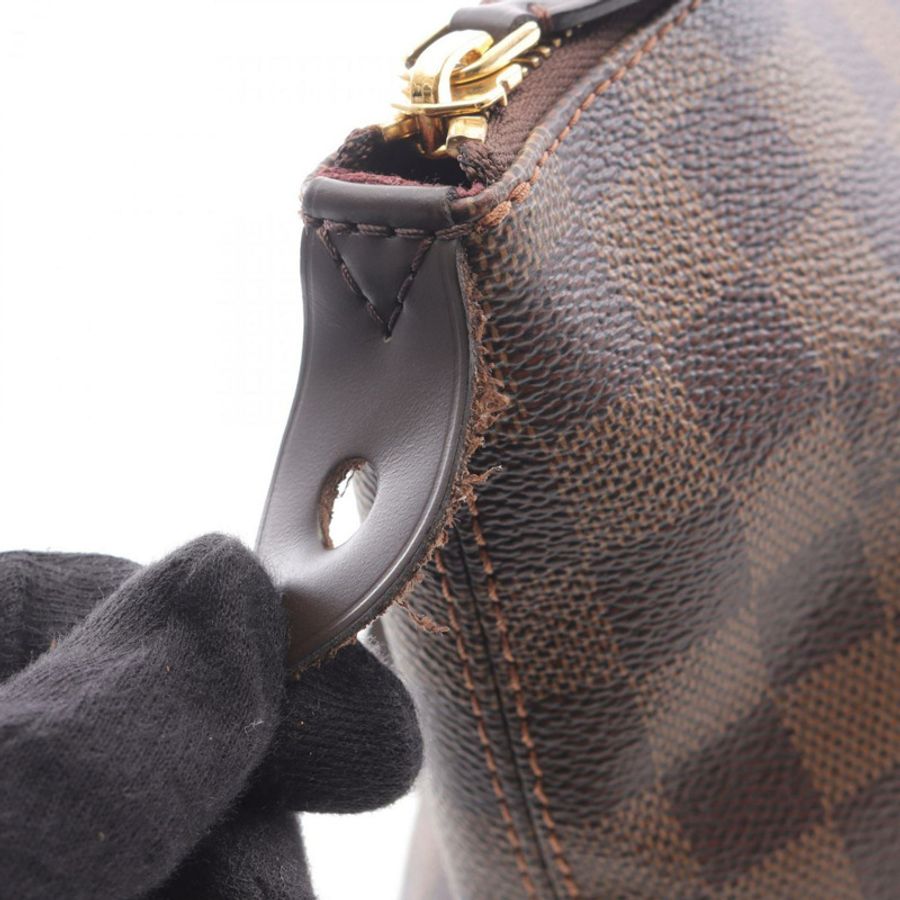 Louis Vuitton Iena MM 手提包,Damier 飾面塗層帆布和皮革,棕色,女款,N41013-7