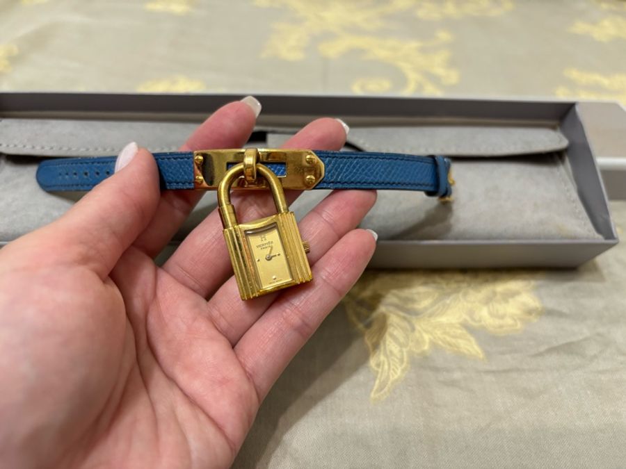 降價出清~HERMÈS Kelly 系列經典鎖頭錶 愛馬仕鎖頭錶-3