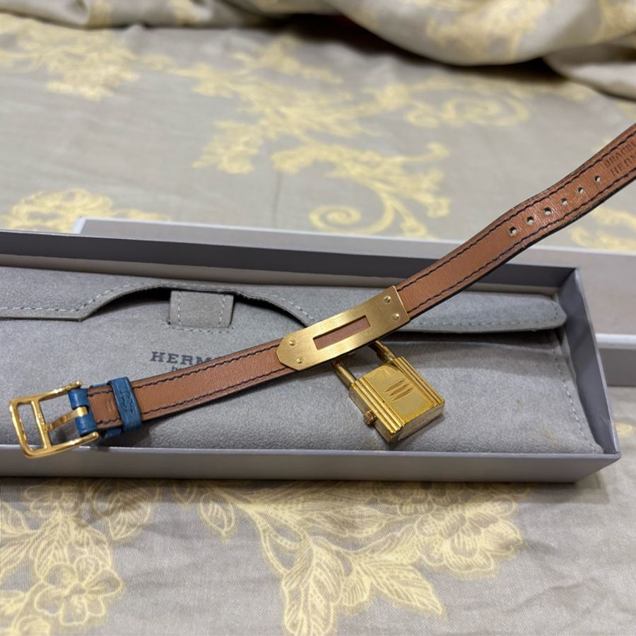 降價出清~HERMÈS Kelly 系列經典鎖頭錶 愛馬仕鎖頭錶-10