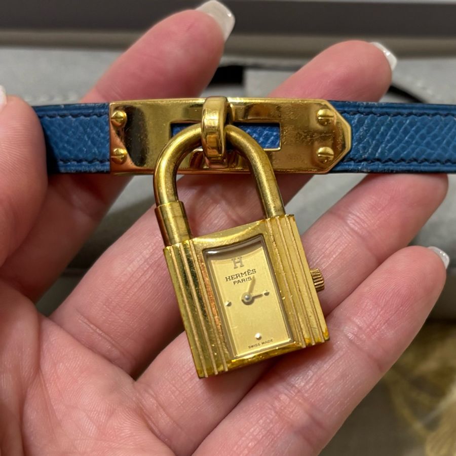 降價出清~HERMÈS Kelly 系列經典鎖頭錶 愛馬仕鎖頭錶-11