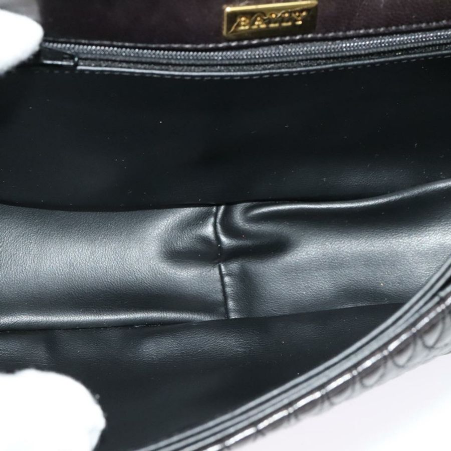 【日本直送】BALLY 絎縫鏈條單肩包 皮革 黑色 金色 正品 141092-10