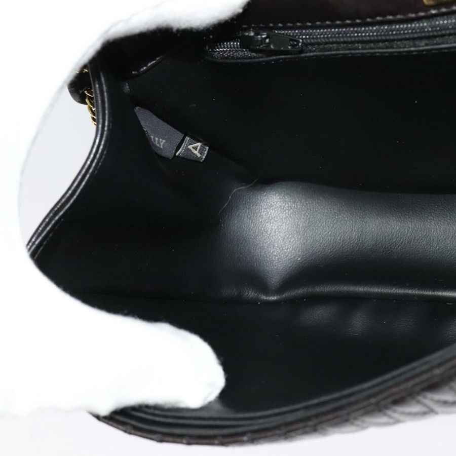 【日本直送】BALLY 絎縫鏈條單肩包 皮革 黑色 金色 正品 141092-19