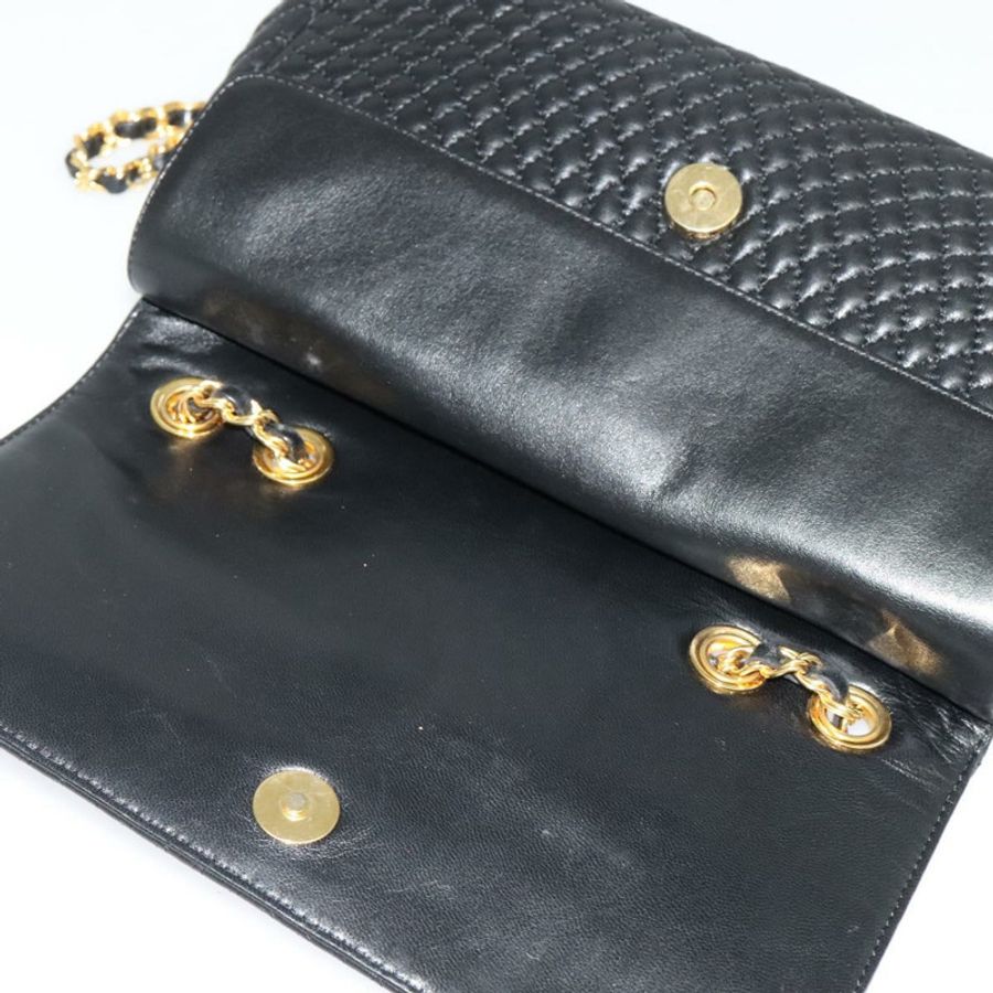 【日本直送】BALLY 鏈條單肩包 皮革 黑色 金色 正品 141002-9