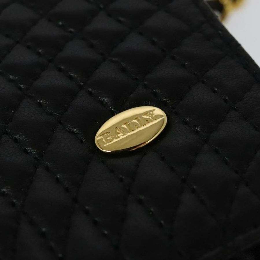 【日本直送】BALLY 鏈條單肩包 皮革 黑色 金色 正品 141002-16