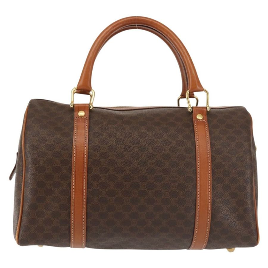 【日本直送】CELINE Macadam帆布波士頓包 PVC棕色金色 正品 SW1520-1