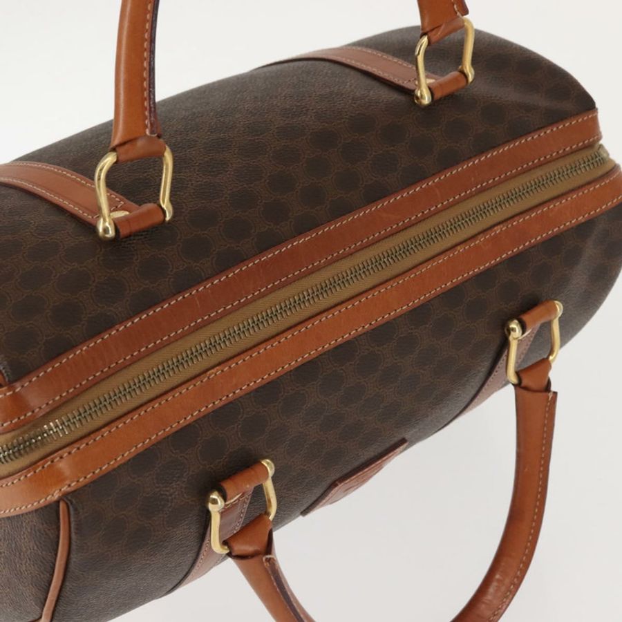 【日本直送】CELINE Macadam帆布波士頓包 PVC棕色金色 正品 SW1520-5