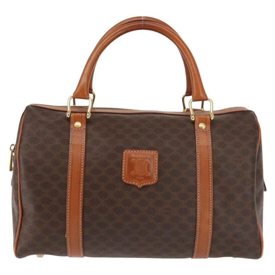 【日本直送】CELINE Macadam帆布波士頓包 PVC棕色金色 正品 SW1520-12