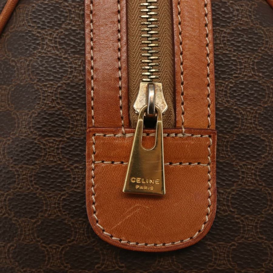 【日本直送】CELINE Macadam帆布波士頓包 PVC棕色金色 正品 SW1520-16