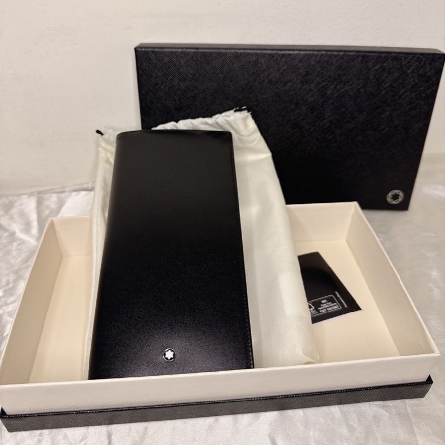 MONTBLANC萬寶龍 大班系列平滑牛皮14卡對開長夾-0