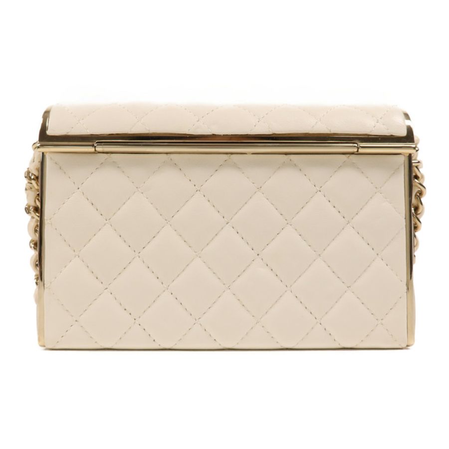 CHANEL 羊皮皮革Evening Bag金扣鏈帶肩背袋-1