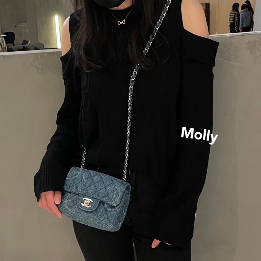 🈶台灣購證 #大全配 #近新閒置 香奈兒單寧方胖子cf17牛仔系列-3