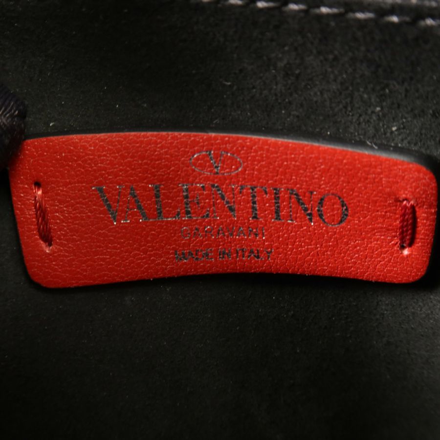 Valentino 【激減優惠】牛皮皮革Shoulder Bag銀扣肩背袋-10