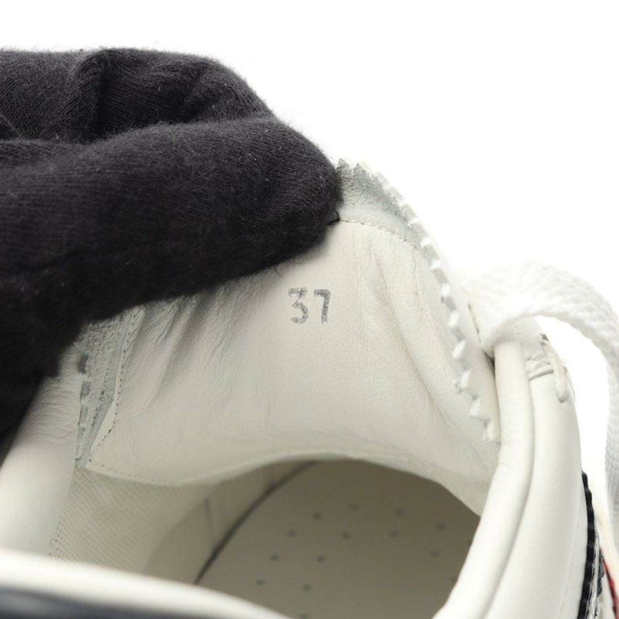 MONCLER MONACO2 運動鞋 4M00160M4496001 皮革 白色 海軍藍 紅色 全新 女款 37碼-5