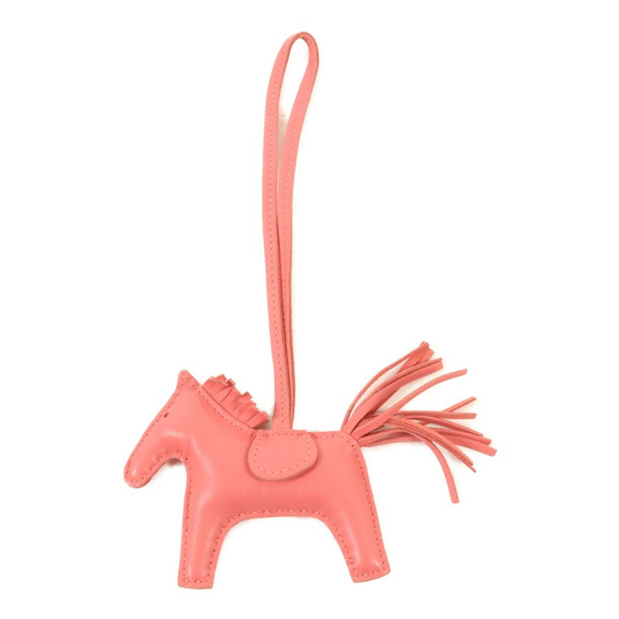 HERMES Milo/Swift皮革Rodeo PM掛飾Pink-6