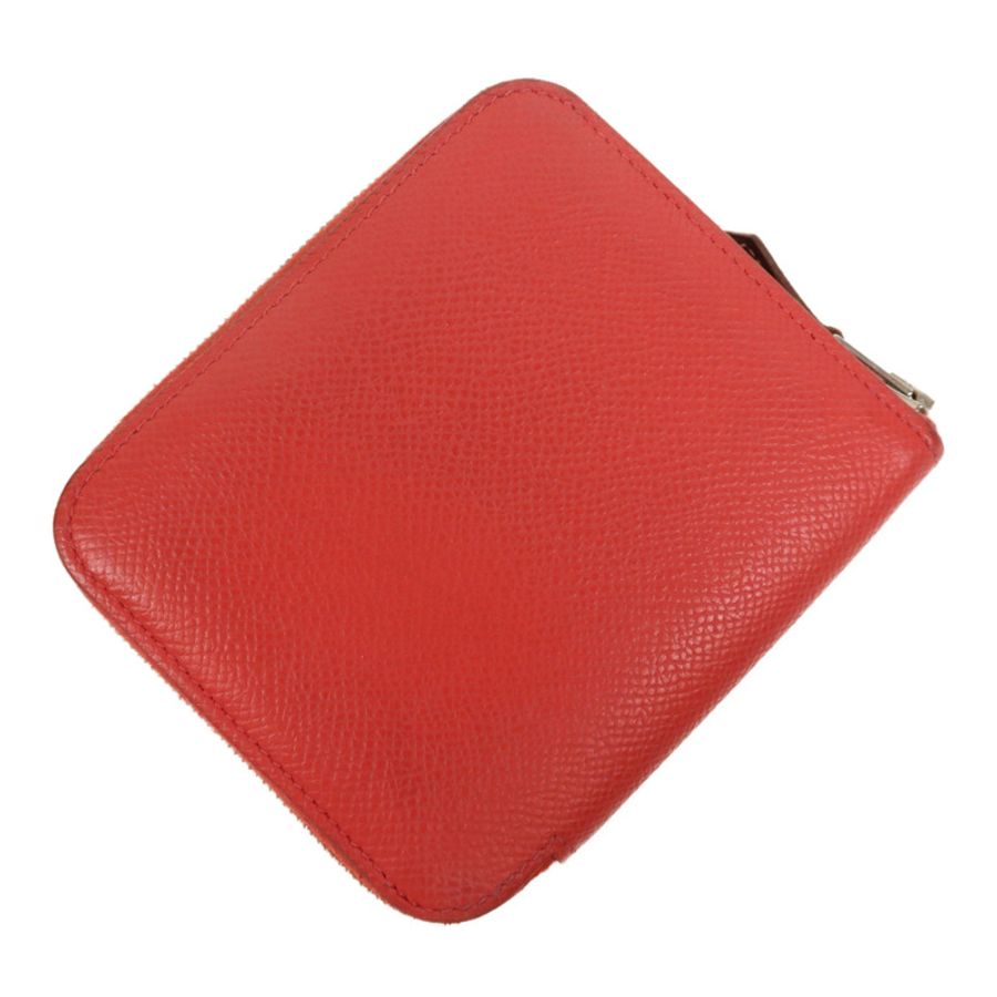 HERMES Epsom皮革Silk In Wallet銀扣錢包Bougainvillea-2