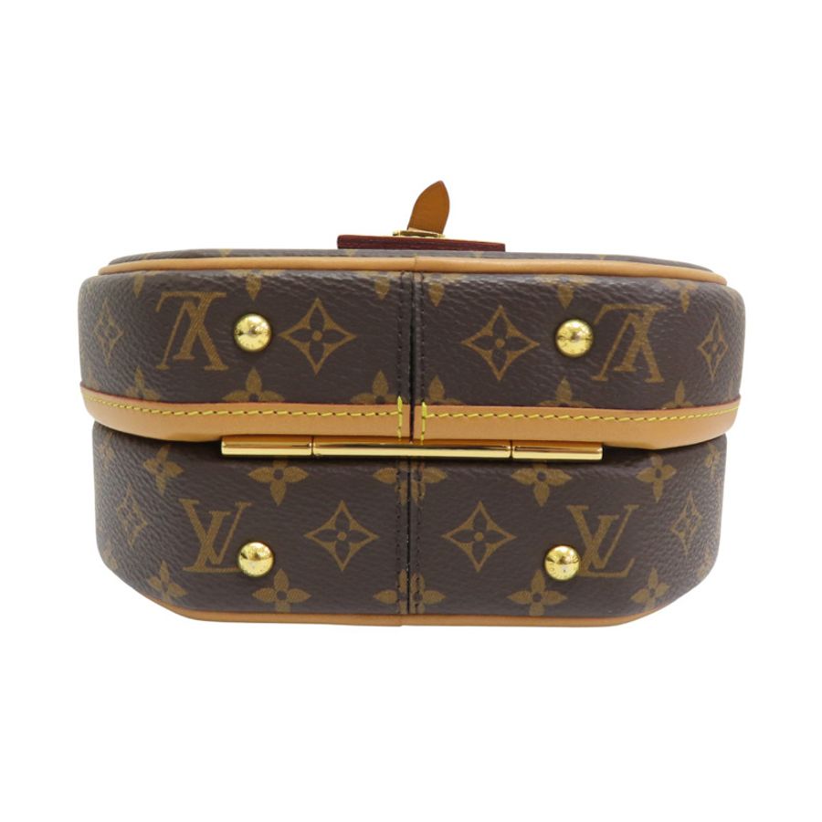 原棕花 PVC塗層帆布 Petite Boite Chapeau 肩背【LOUIS VUITTON LV 路易威登】M43514-3
