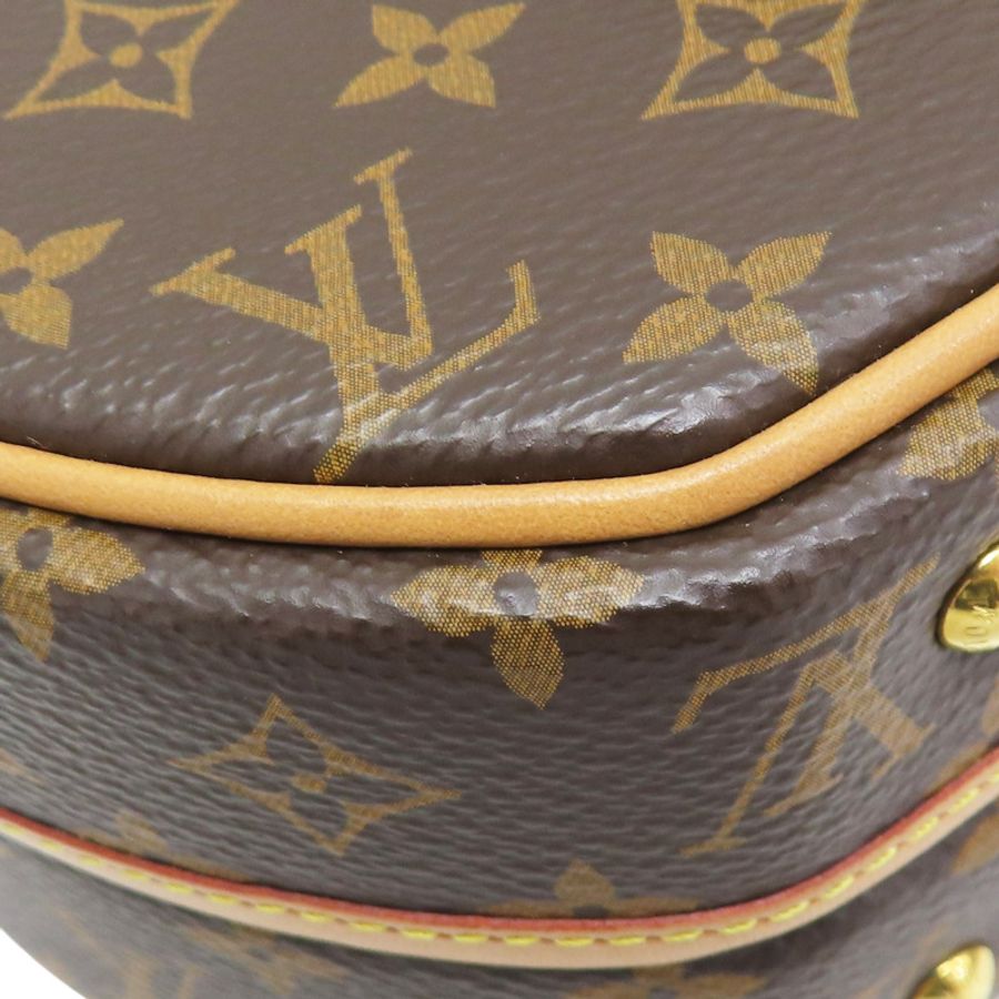 原棕花 PVC塗層帆布 Petite Boite Chapeau 肩背【LOUIS VUITTON LV 路易威登】M43514-8