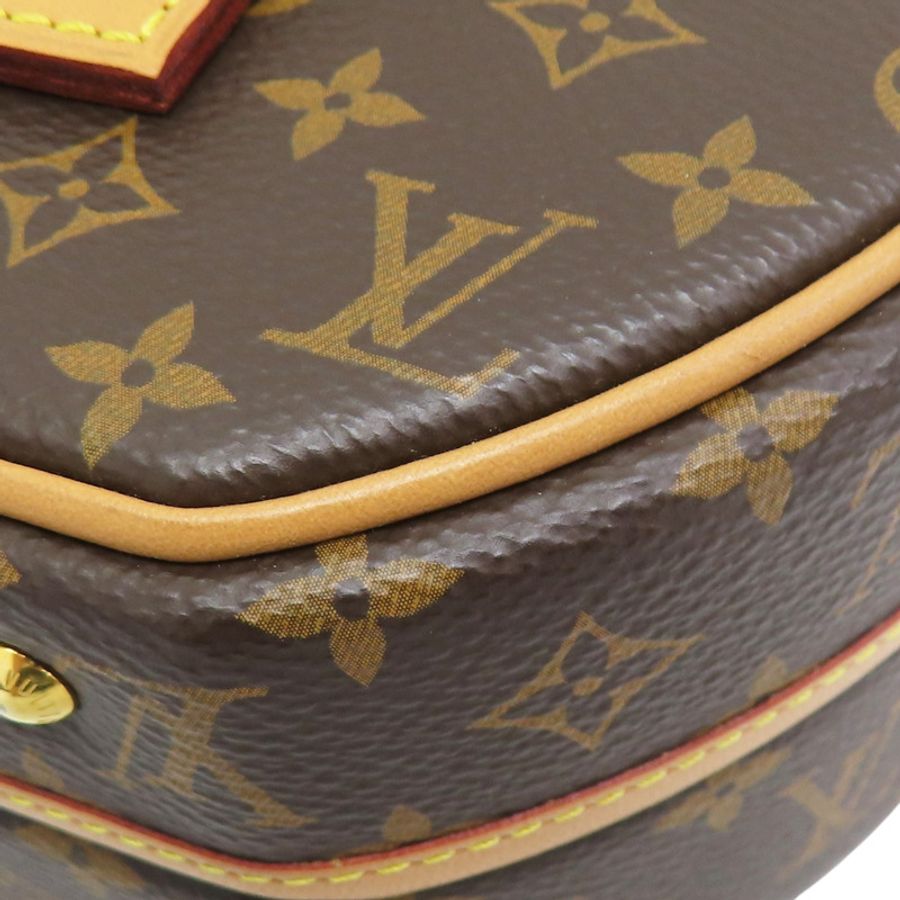 原棕花 PVC塗層帆布 Petite Boite Chapeau 肩背【LOUIS VUITTON LV 路易威登】M43514-9