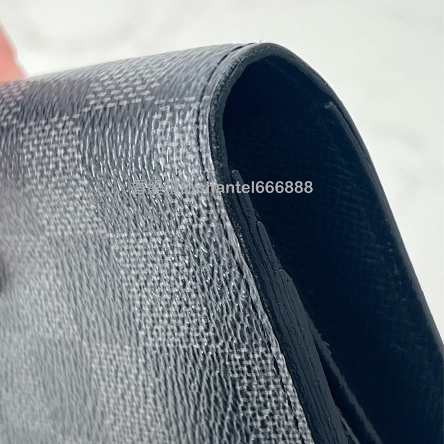 💗香緹國際精品💗 538 LV ｜ 黑棋盤格對折長夾-2