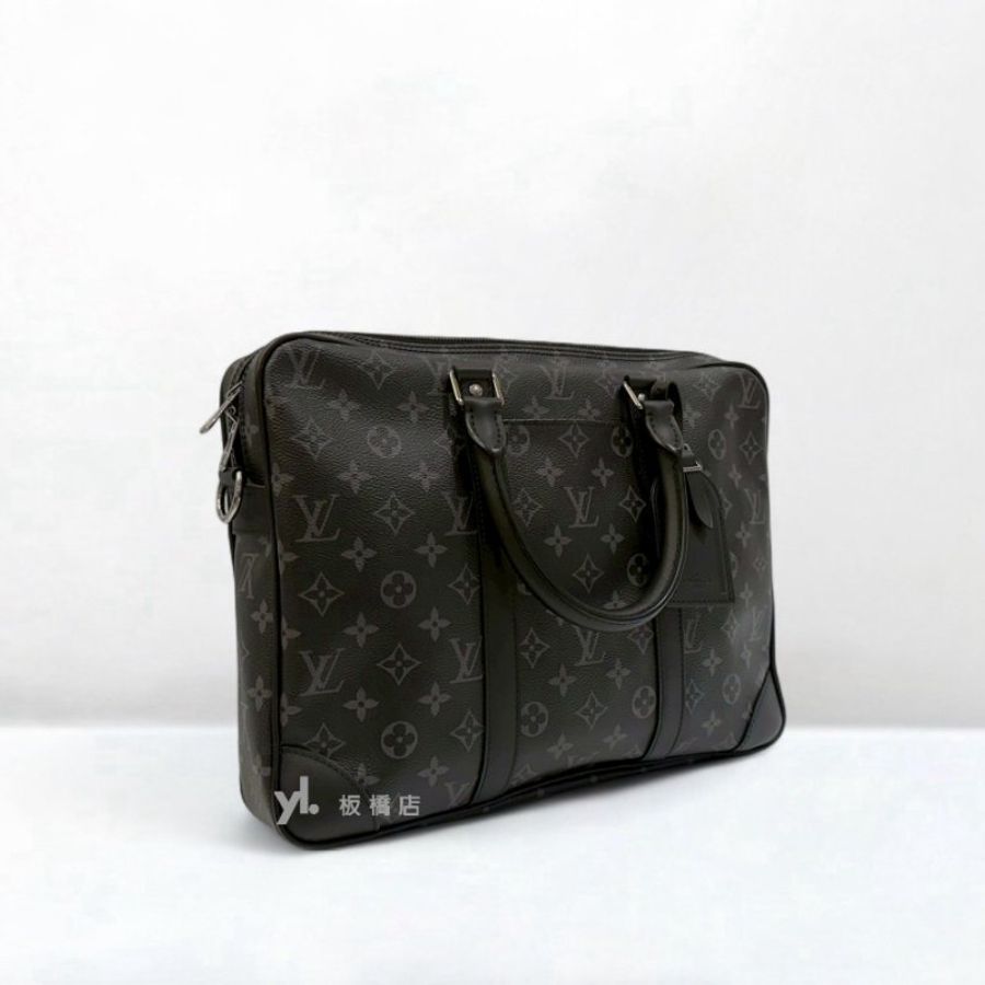 LV Porte-Documents Voyage PM黑原花公事包M46457-3