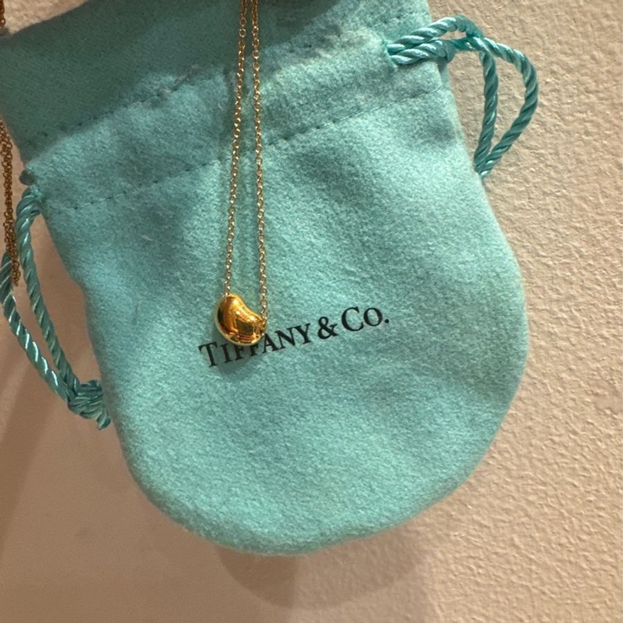 Tiffany&Co. 蒂芙尼 18k玫瑰金-MINI BEAN迷你相思豆墜飾項鍊-0