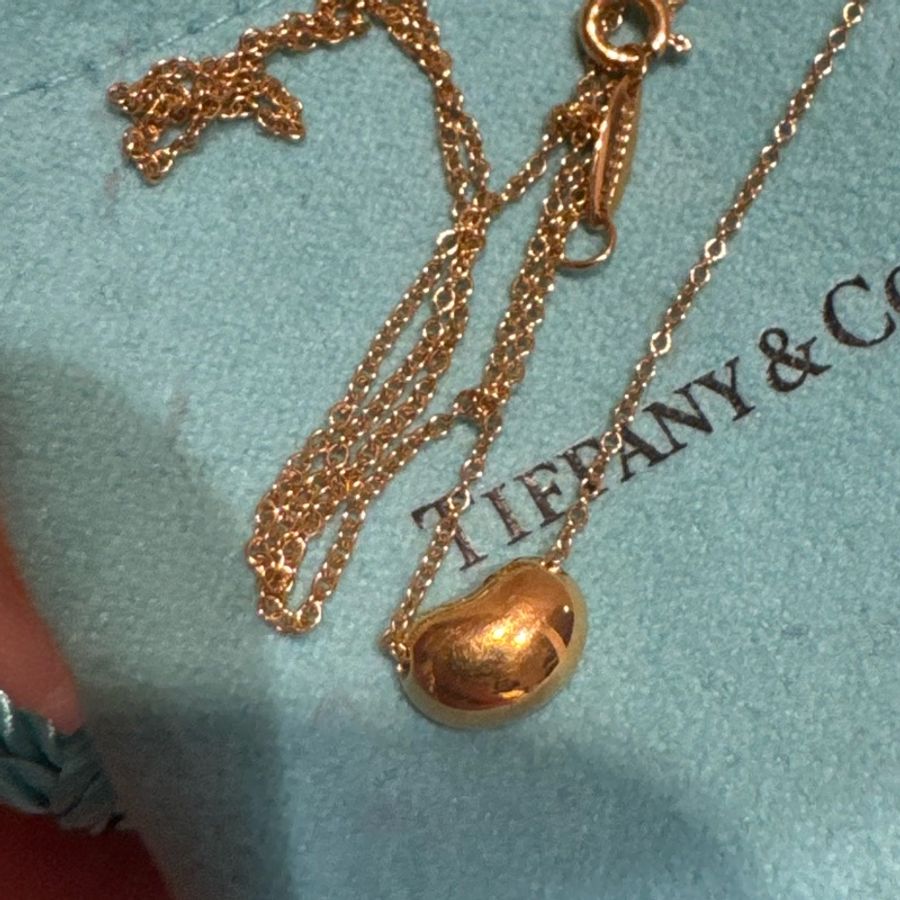 Tiffany&Co. 蒂芙尼 18k玫瑰金-MINI BEAN迷你相思豆墜飾項鍊-4