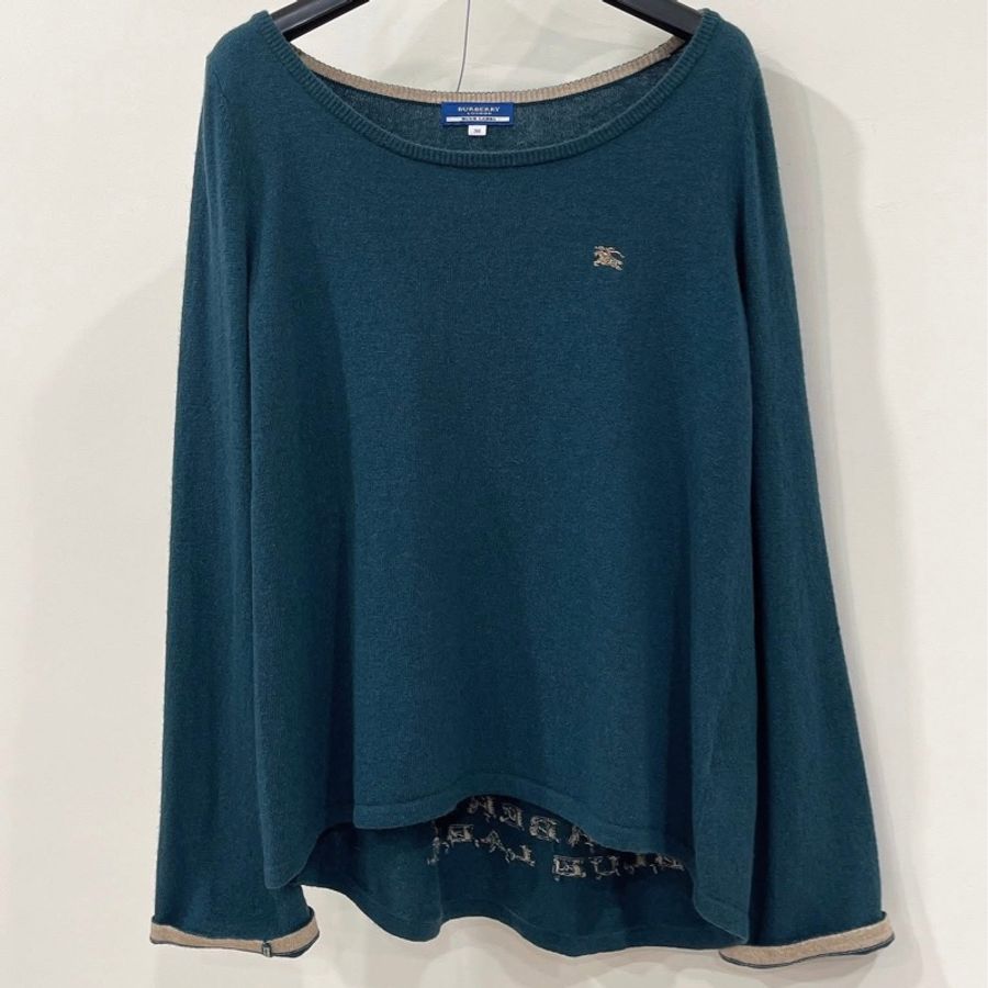 Burberry 藍標 字母羊絨混羊毛戰馬上衣-0