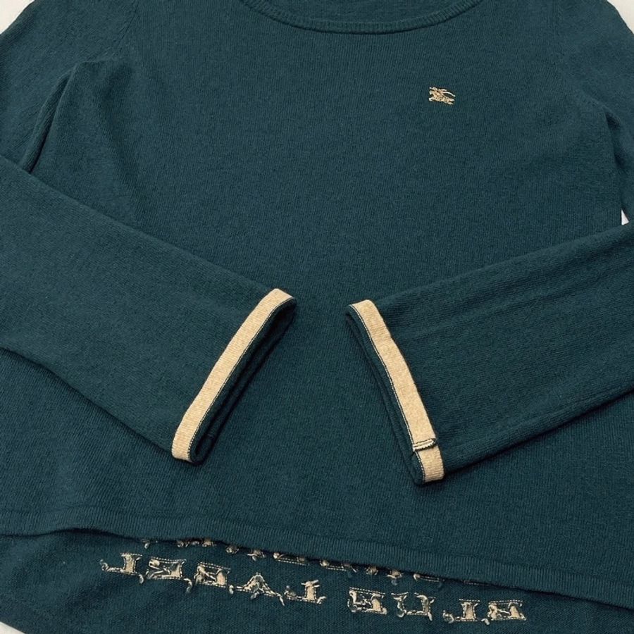 Burberry 藍標 字母羊絨混羊毛戰馬上衣-5