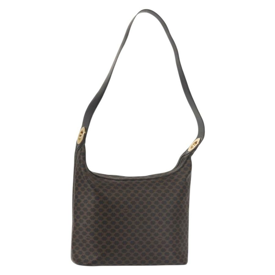 【日本直送】CELINE Macadam帆布肩背包 PVC皮革 黑色 金色 正品 142649-0