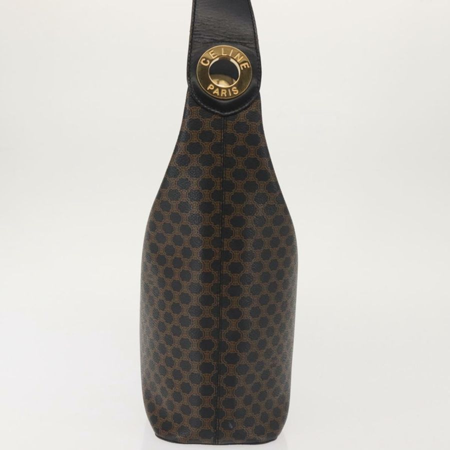 【日本直送】CELINE Macadam帆布肩背包 PVC皮革 黑色 金色 正品 142649-3