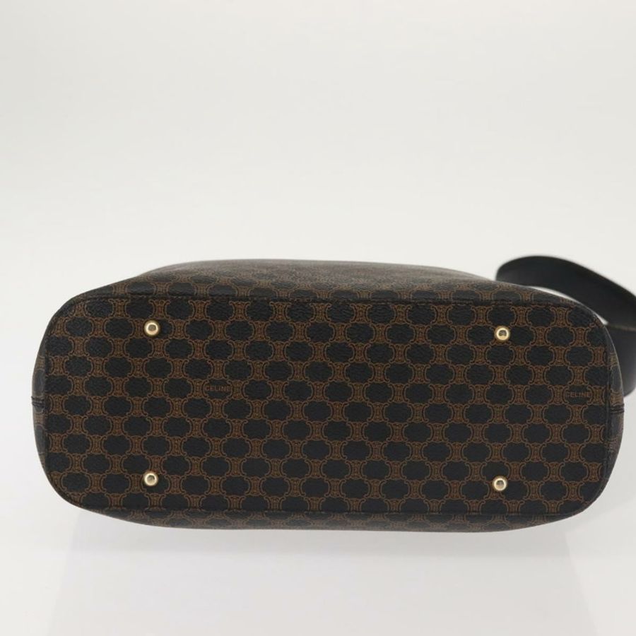 【日本直送】CELINE Macadam帆布肩背包 PVC皮革 黑色 金色 正品 142649-4