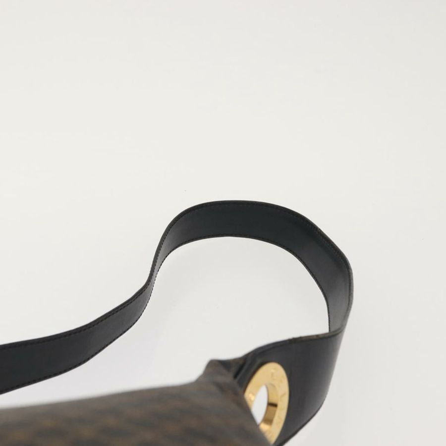 【日本直送】CELINE Macadam帆布肩背包 PVC皮革 黑色 金色 正品 142649-13