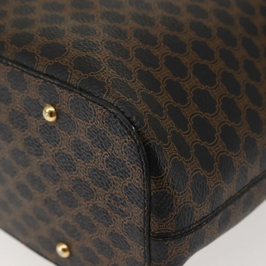【日本直送】CELINE Macadam帆布肩背包 PVC皮革 黑色 金色 正品 142649-14