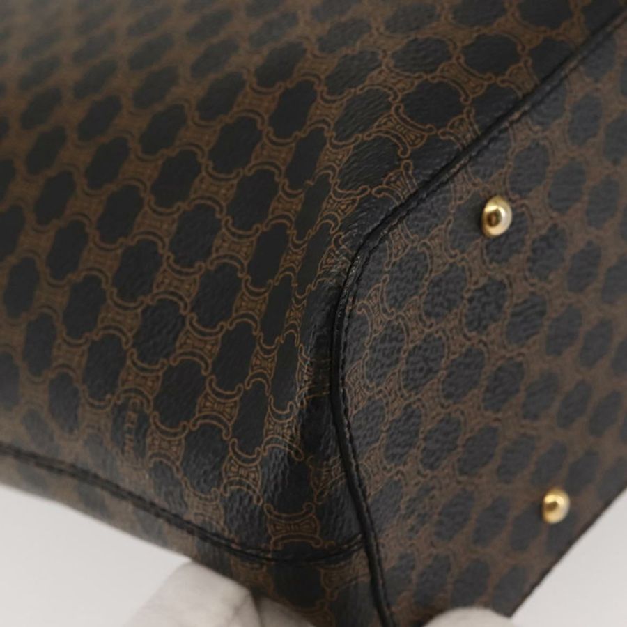 【日本直送】CELINE Macadam帆布肩背包 PVC皮革 黑色 金色 正品 142649-15