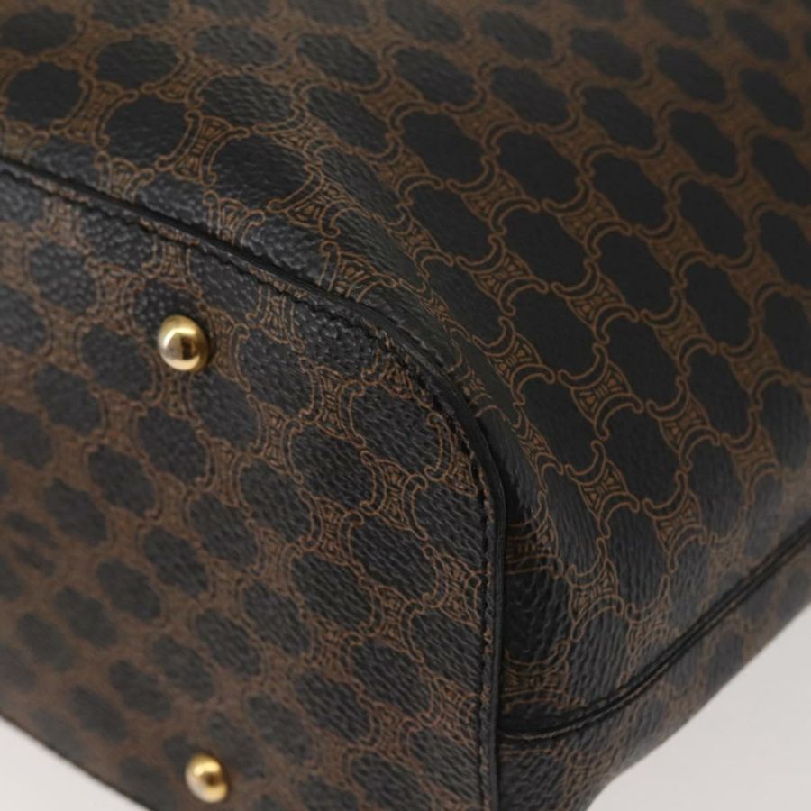 【日本直送】CELINE Macadam帆布肩背包 PVC皮革 黑色 金色 正品 142649-16