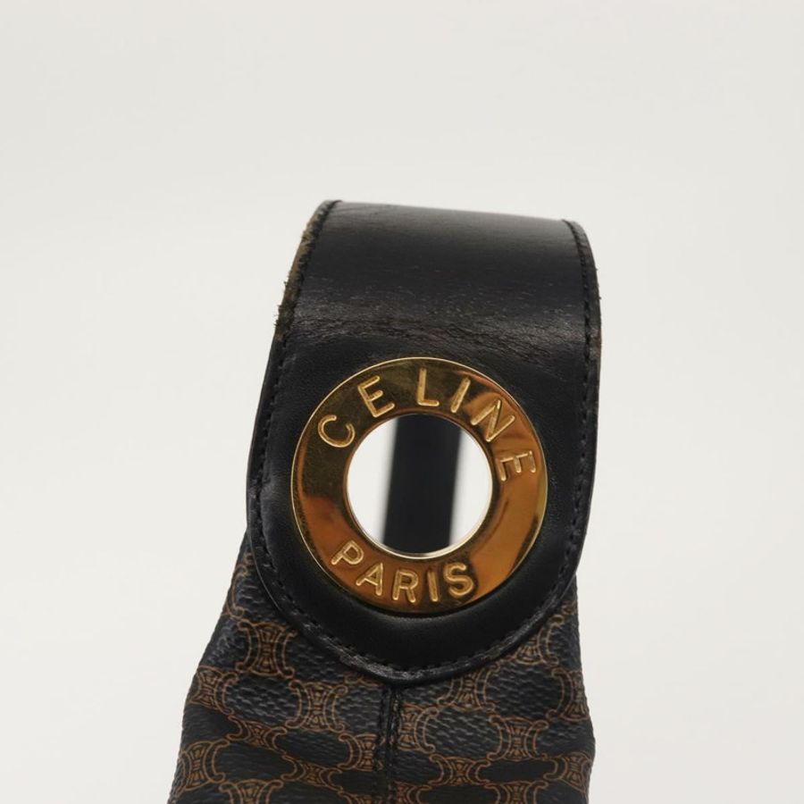 【日本直送】CELINE Macadam帆布肩背包 PVC皮革 黑色 金色 正品 142649-17