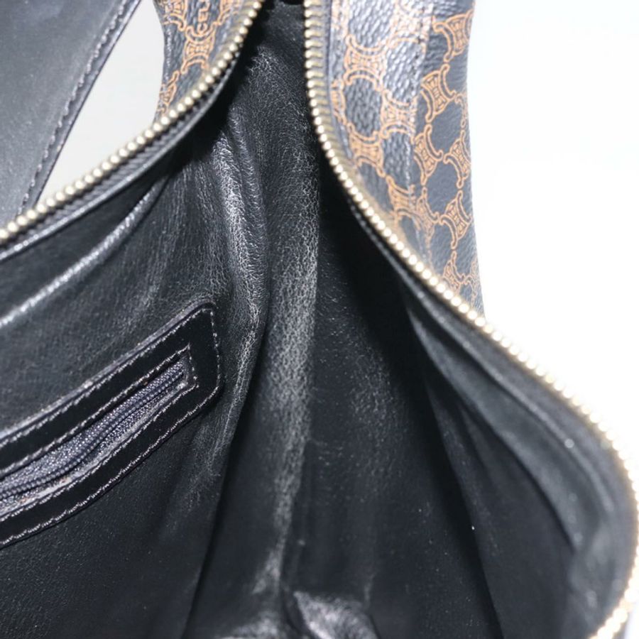 【日本直送】CELINE Macadam帆布肩背包 PVC皮革 黑色 金色 正品 142649-19