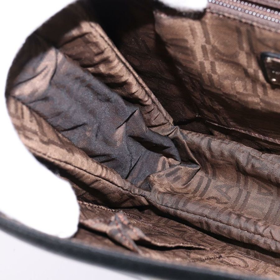 【日本直送】Salvatore Ferragamo Gancini 手提包 皮革 2way 黑色 銀色 Auth BA5942-22