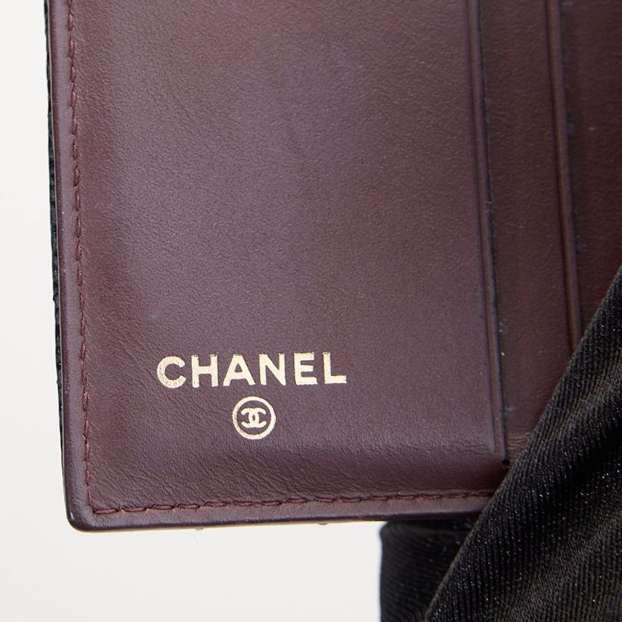 二手Chanel 兩折短夾/黑金牛-18