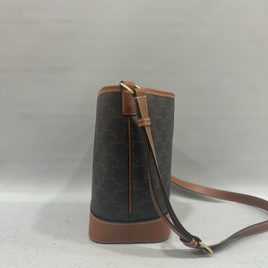 Celine 191442 老花凱旋門金釦水桶包TRIOMPHE BUCKET-2