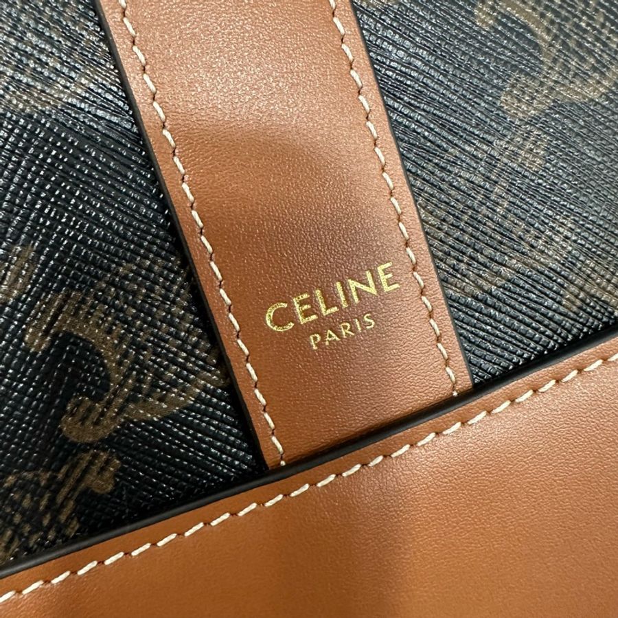 Celine 191442 老花凱旋門金釦水桶包TRIOMPHE BUCKET-10