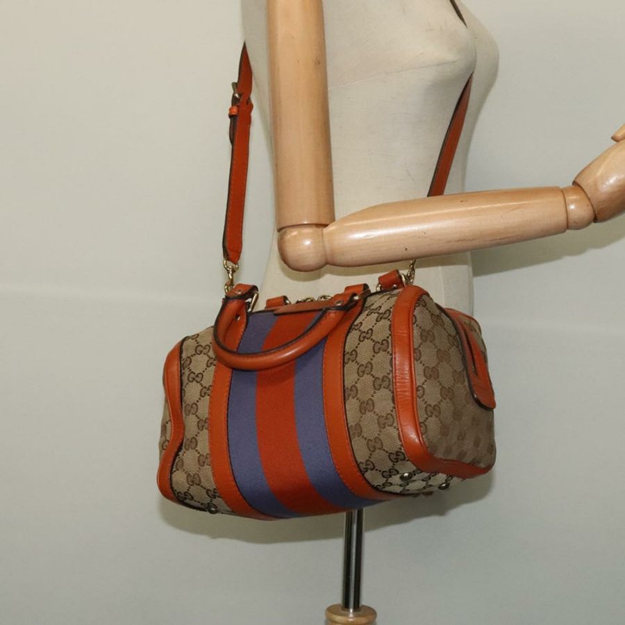 【日本直送】GUCCI GG帆布手提包 兩用 米色/金色 269876 正品 141858-22